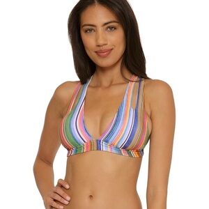 BECCA |  Standard Print Play Cut Out Bikini Top, Size M, NWT